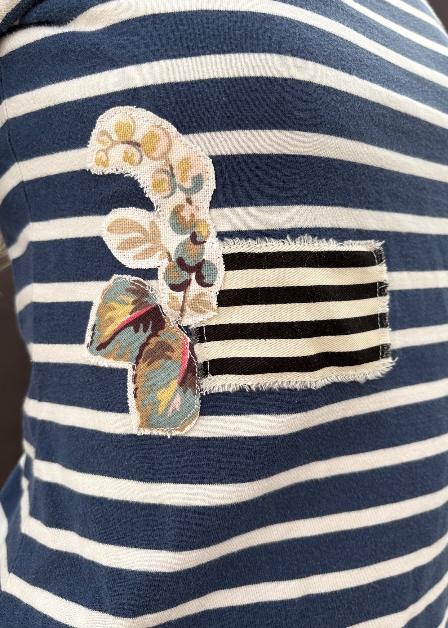 Stripy Floral Top