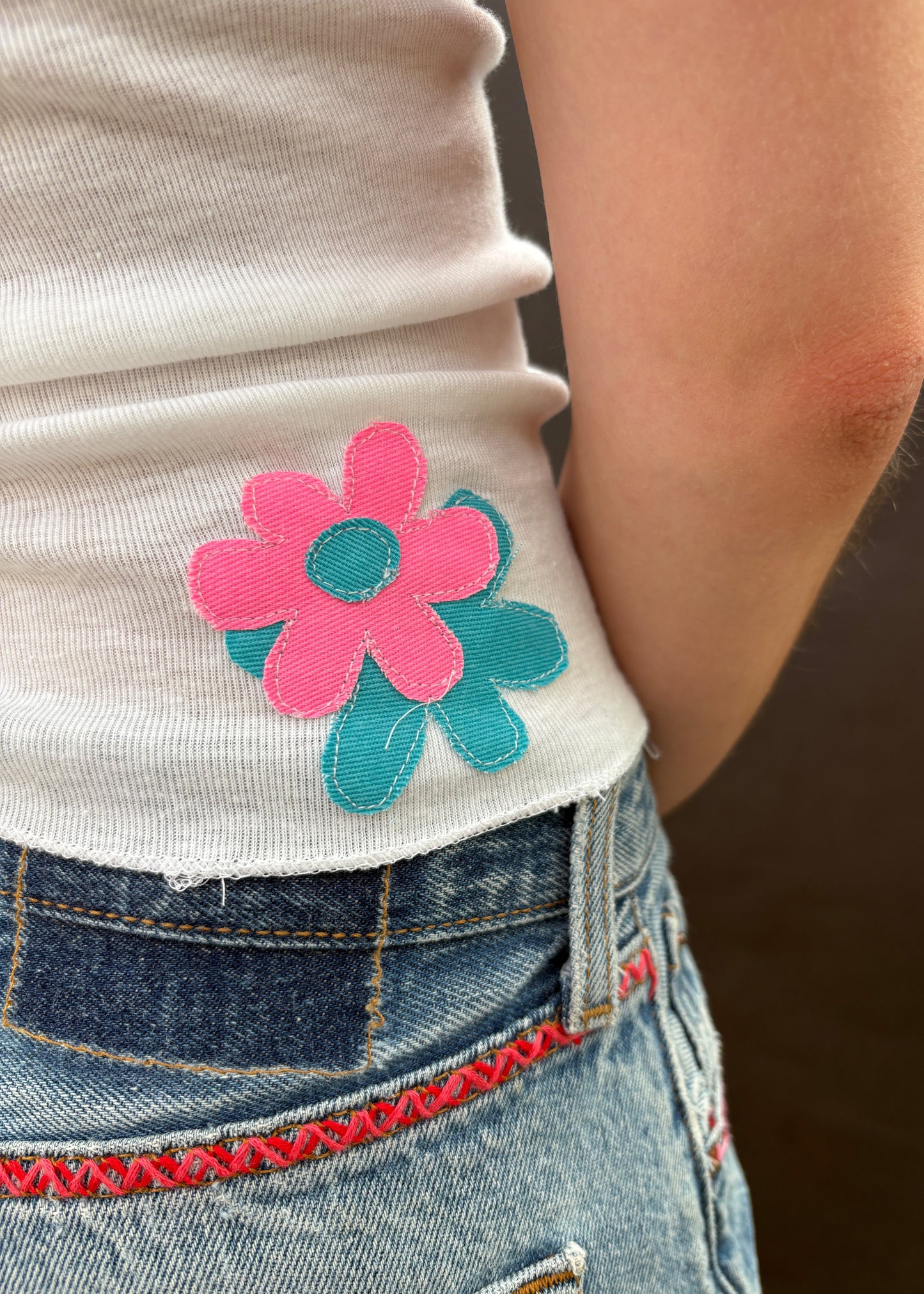 White Tank With Florals